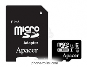 Apacer microSDHC Card Class 10 UHS-I U1 32GB + SD adapter