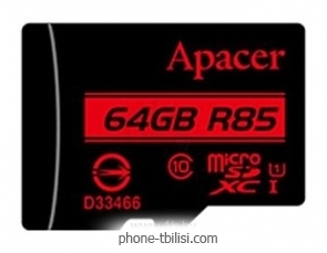 Apacer microSDXC Card Class 10 UHS-I U1 (R85 MB/s) 64GB