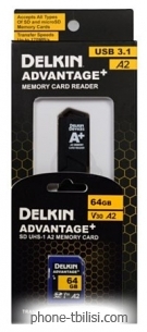 Delkin Devices Advantage+ SD Reader and Card Bundle SDXC 64GB