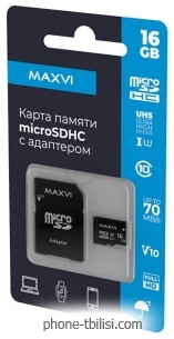 Maxvi microSDHC 16GB Class 10 UHS-I (1) MSD16GBC10V10