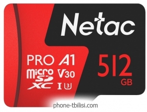 Netac MicroSDXC 512GB V30/A1/C10 Netac P500 Extreme Pro