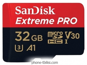 SanDisk Extreme Pro microSDHC Class 10 UHS Class 3 V30 A1 100MB/s 32GB + SD adapter