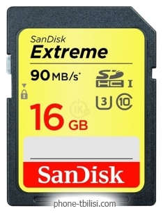 Sandisk Extreme SDHC UHS Class 3 90MB/s 16GB