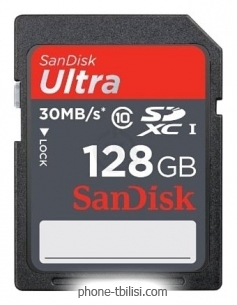Sandisk Ultra SDXC Class 10 UHS-I 30MB/s 128GB
