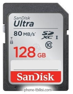 Sandisk Ultra SDXC Class 10 UHS-I 80MB/s 128GB