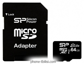 Silicon Power ELITE microSDXC 64GB UHS Class 1 Class 10 + SD adapter