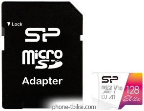 Silicon Power Elite microSDXC SP128GBSTXBV1V20SP 128GB + SD adapter