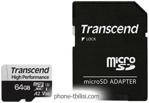 Transcend microSDXC 330S 64GB + SD adapter