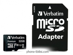 Verbatim microSDXC Class 10 UHS-1 32GB + SD adapter
