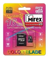 Mirex microSDHC Class 10 16GB + SD adapter