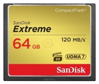 Sandisk Extreme CompactFlash 120MB/s 64GB